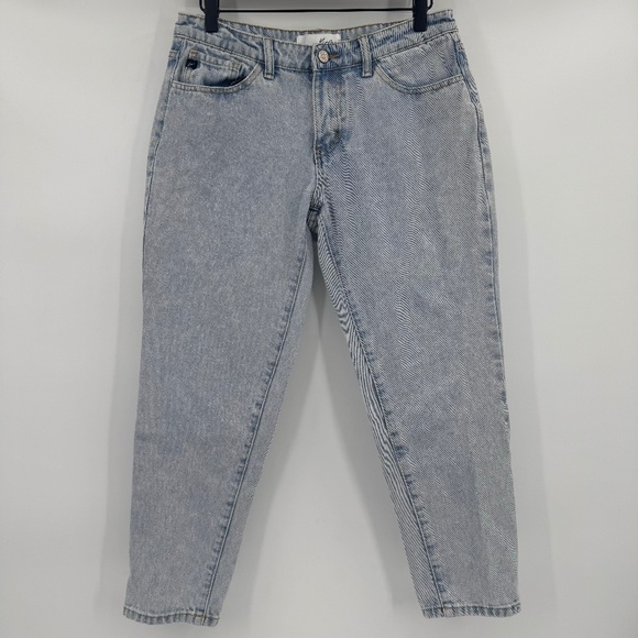 Kancan Jeans Women 5 Blue Light Wash Denim Cropped Ankle Mid Rise Straight 30x25 - Picture 1 of 16